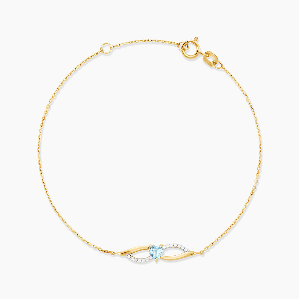 Bracelet Azubah Or Jaune Topaze Oxyde De Zirconium - Bracelets cha&icirc;nes Femme | Marc Orian