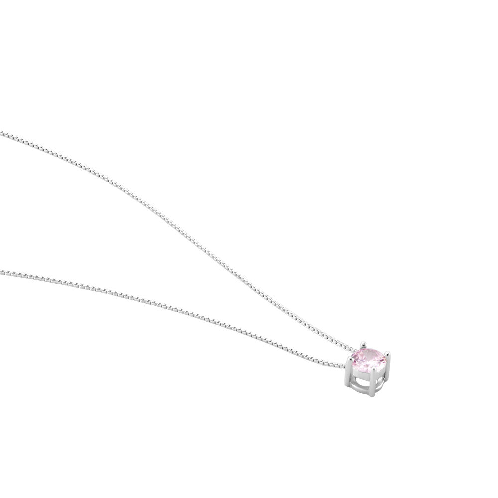 Collier Solitaire Argent Blanc Rio Santa Teresa Oxyde De Zirconium - Colliers solitaires Femme | Marc Orian