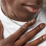 Collier Vivian Argent Blanc - Chaines Homme | Marc Orian