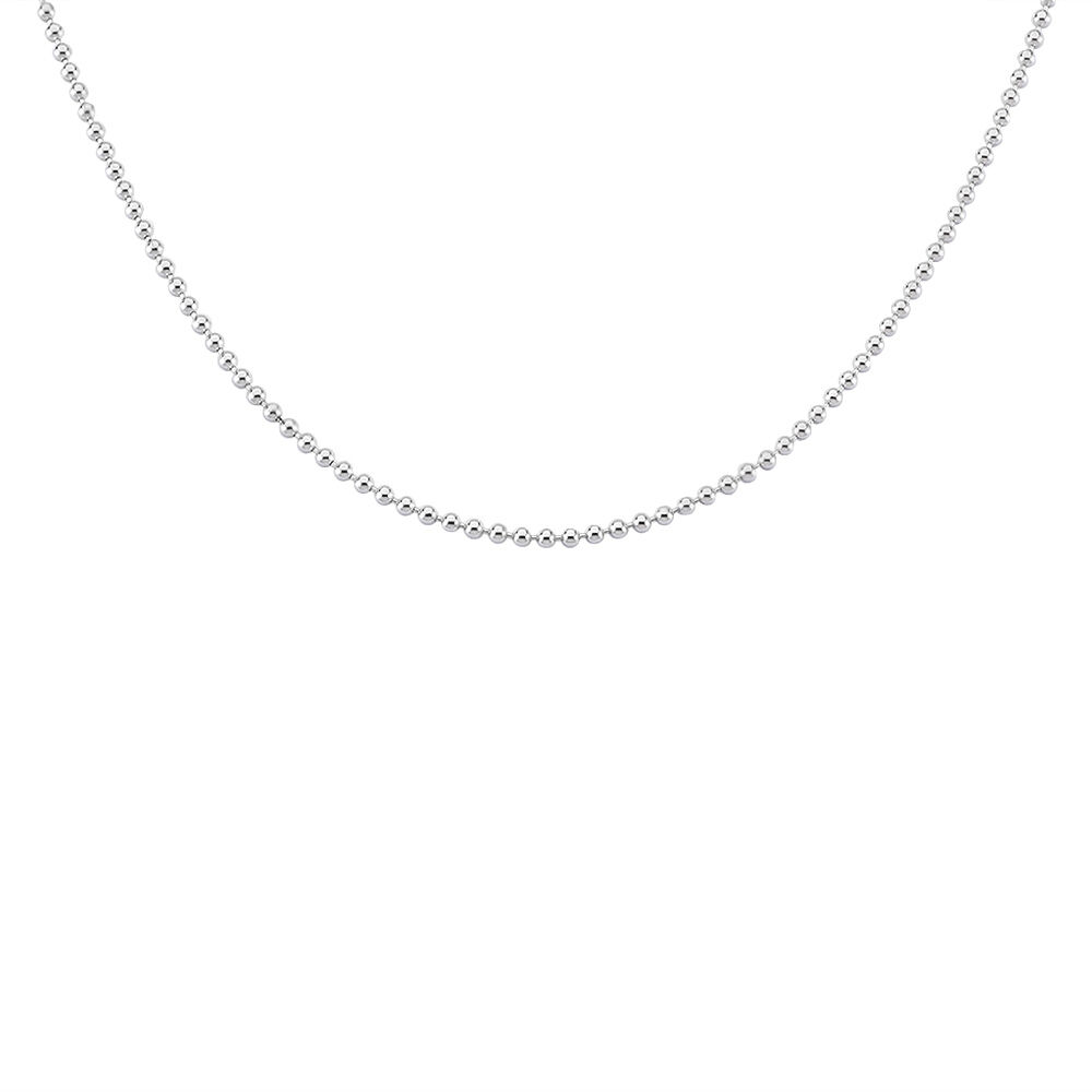 Collier Nateo Boules Argent Blanc - Colliers fantaisie Homme | Marc Orian