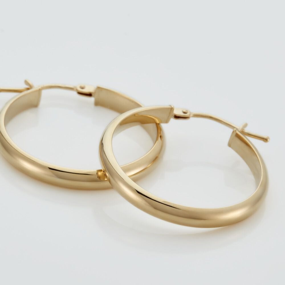 Créoles Shalana Lisses Demi Jonc Or Jaune - Créoles Femme | Marc Orian