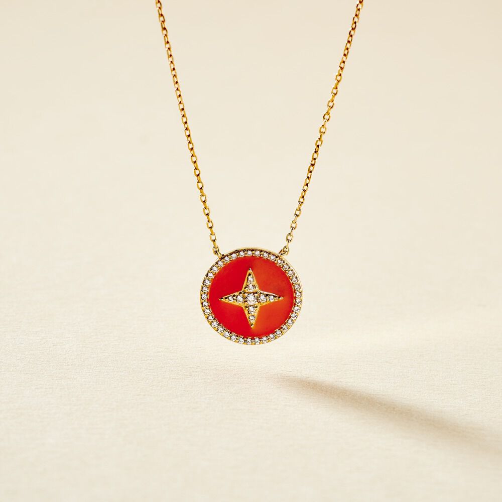 Collier Or Jaune Sweet Rosace Oxyde De Zirconium -  Femme | Marc Orian