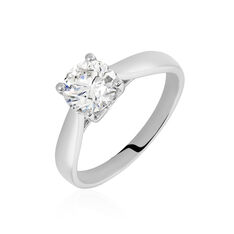 Bague Solitaire Vicoeuria Or Blanc Diamant Synthétique - Bagues Solitaire Femme | Marc Orian