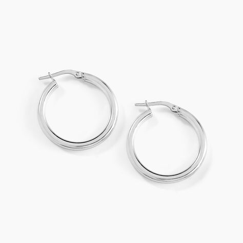Créoles Argent Blanc Anne - Créoles Femme | Marc Orian