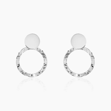 Boucles D'oreilles Pendantes Merrilie Argent Blanc - Pendantes Femme | Marc Orian