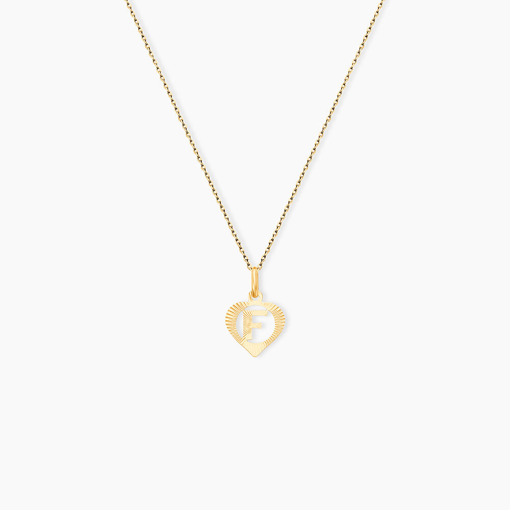 Pendentif Eudocie Coeur Lettre Or Jaune - Pendentifs Famille | Marc Orian