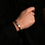 Bracelet Jourdan Cuir De Vache Noir - Bracelets cuir Homme | Marc Orian