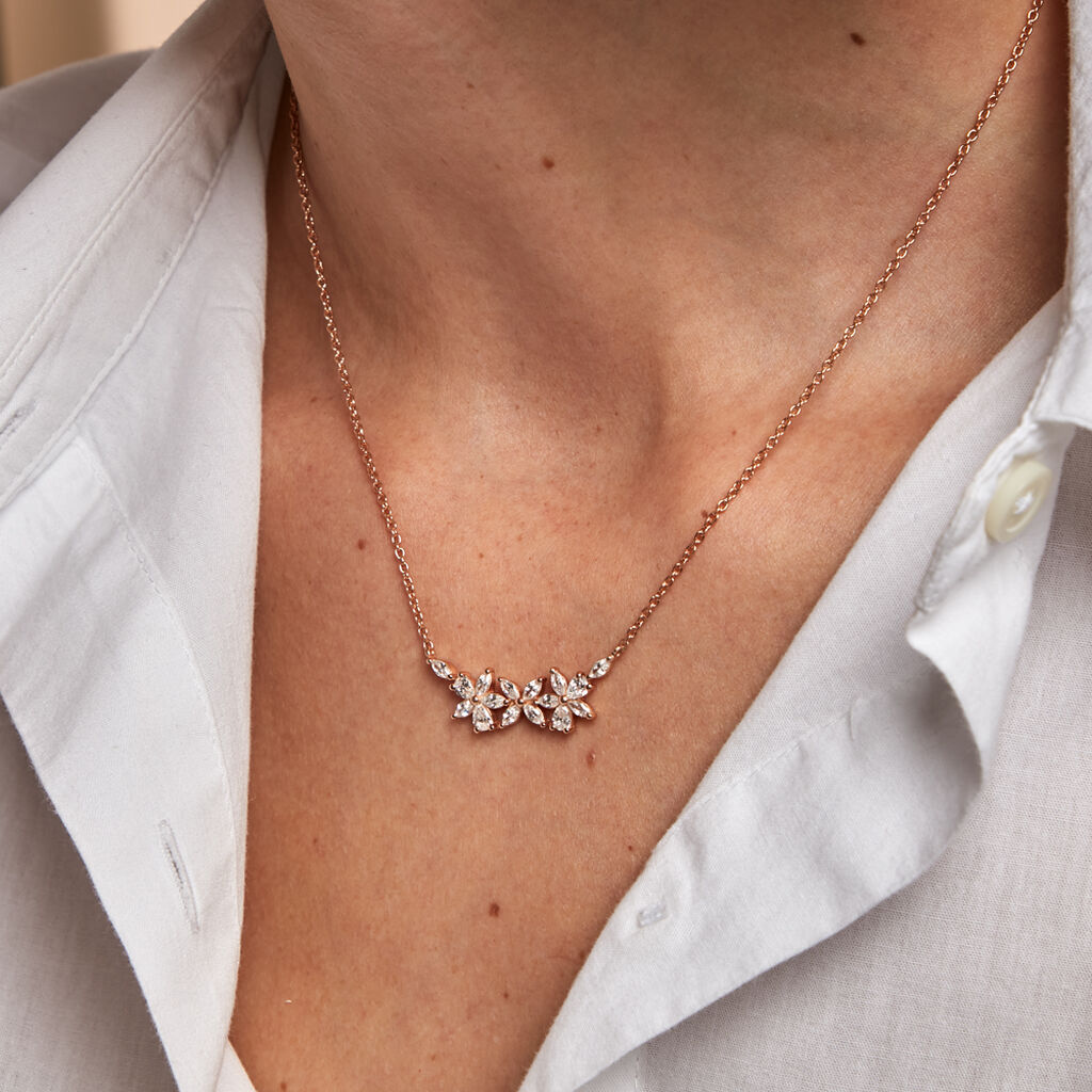 Collier Oralie Argent Rose Oxyde De Zirconium - Colliers Femme | Marc Orian