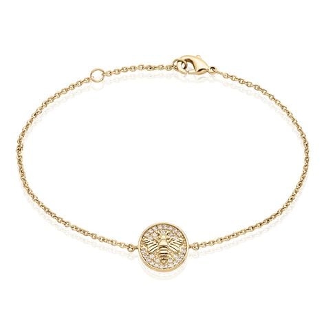 Bracelet Abelha Plaqué Or Jaune Oxyde De Zirconium - Bracelets Medailles Femme | Marc Orian