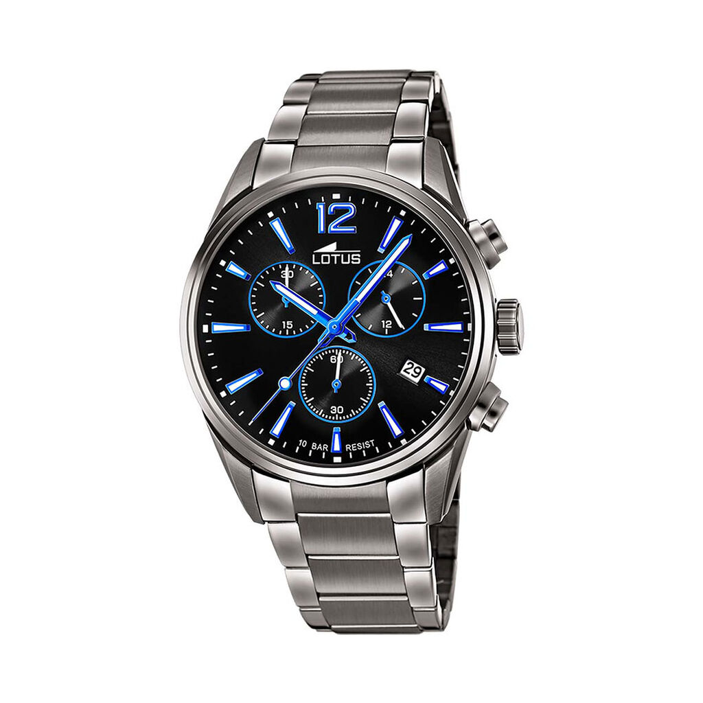 Montre Lotus Chrono Noir - Montres &eacute;tanches Homme | Marc Orian