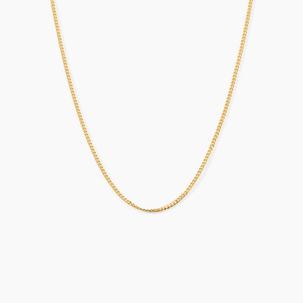 Chaine Ixia Maille Gourmette Diam Argent Dor&eacute; A L'Or 750/1000 - Chaines Unisex | Marc Orian