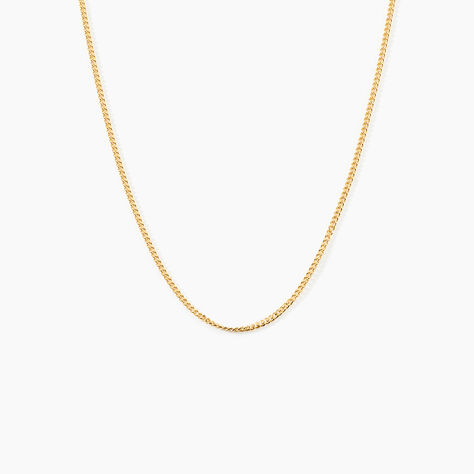 Chaine Ixia Maille Gourmette Diam Argent Dor&eacute; A L'Or 750/1000 - Chaines Unisex | Marc Orian