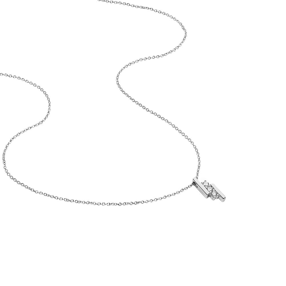 Collier Lousie Argent Blanc Oxyde De Zirconium - Colliers avec pierres Femme | Marc Orian