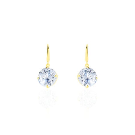 Boucles D'oreilles Pendantes Oxyde Rond Or Jaune Oxyde De Zirconium - Pendantes Femme | Marc Orian