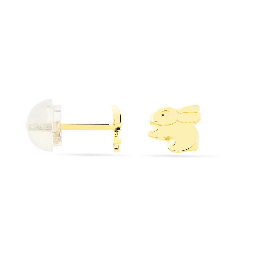 Boucles D'oreilles Puces Lapin Or Or Jaune - Puces Enfant | Marc Orian