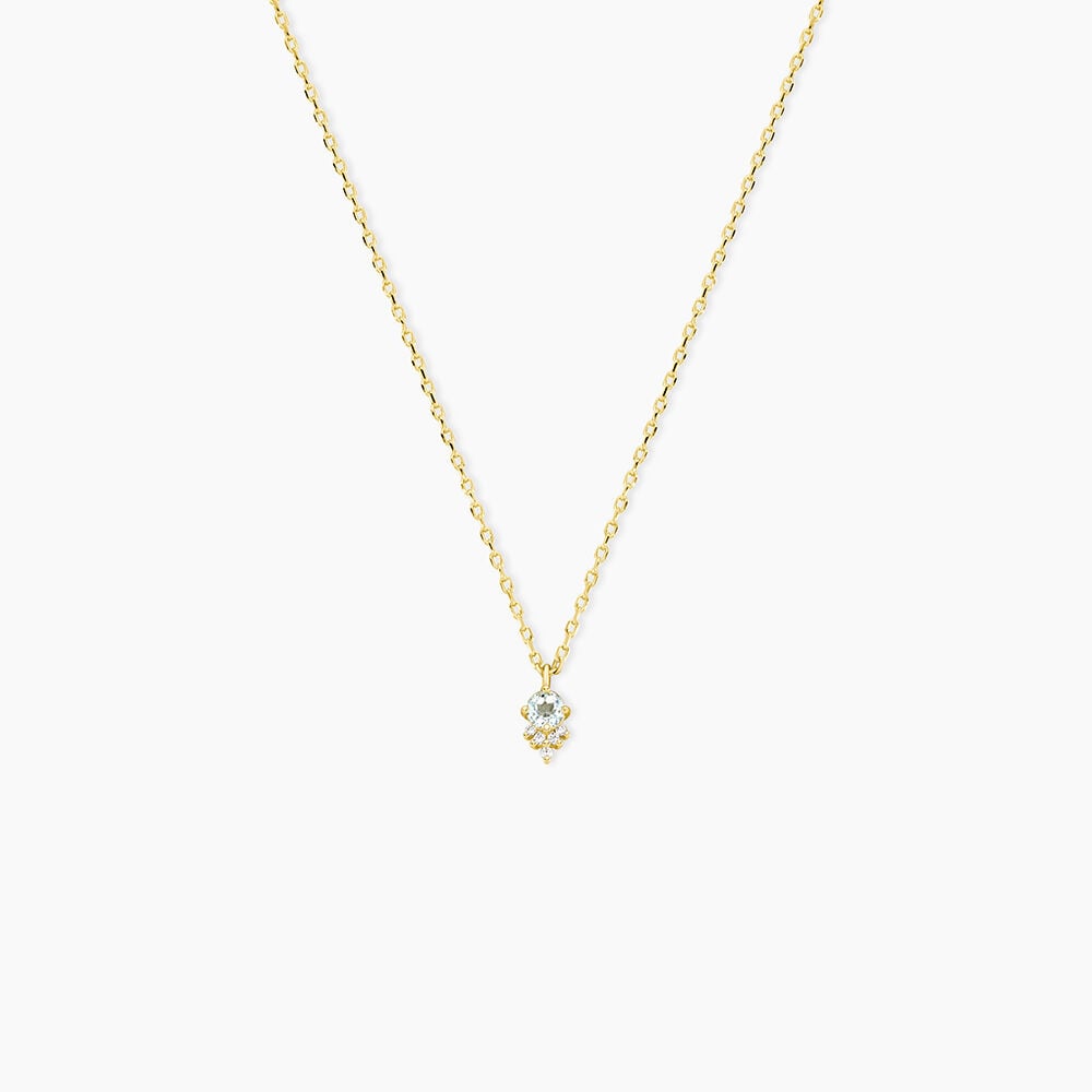 Collier Poem Argent Jaune Topaze Oxyde De Zirconium - Colliers avec pierres Femme | Marc Orian