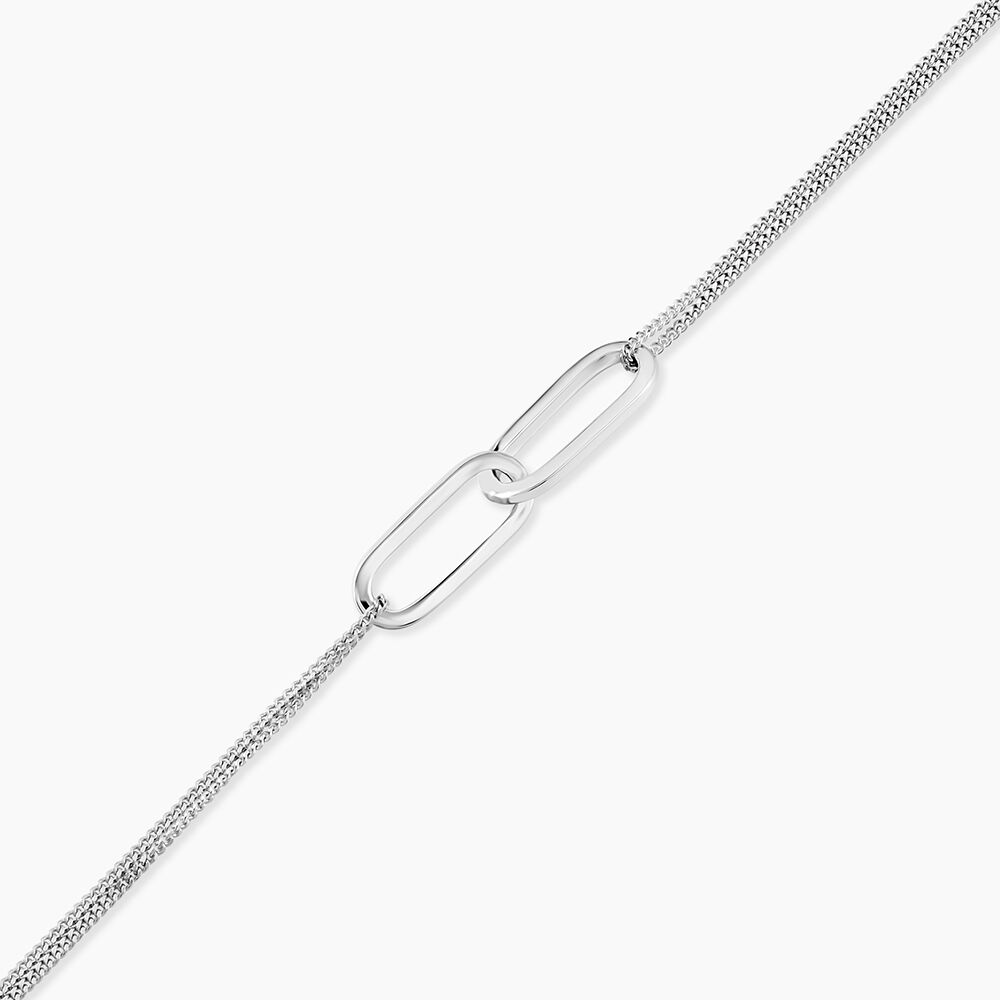Bracelet Andrea Argent Blanc - Bracelets Anneaux Entrelaces Femme | Marc Orian