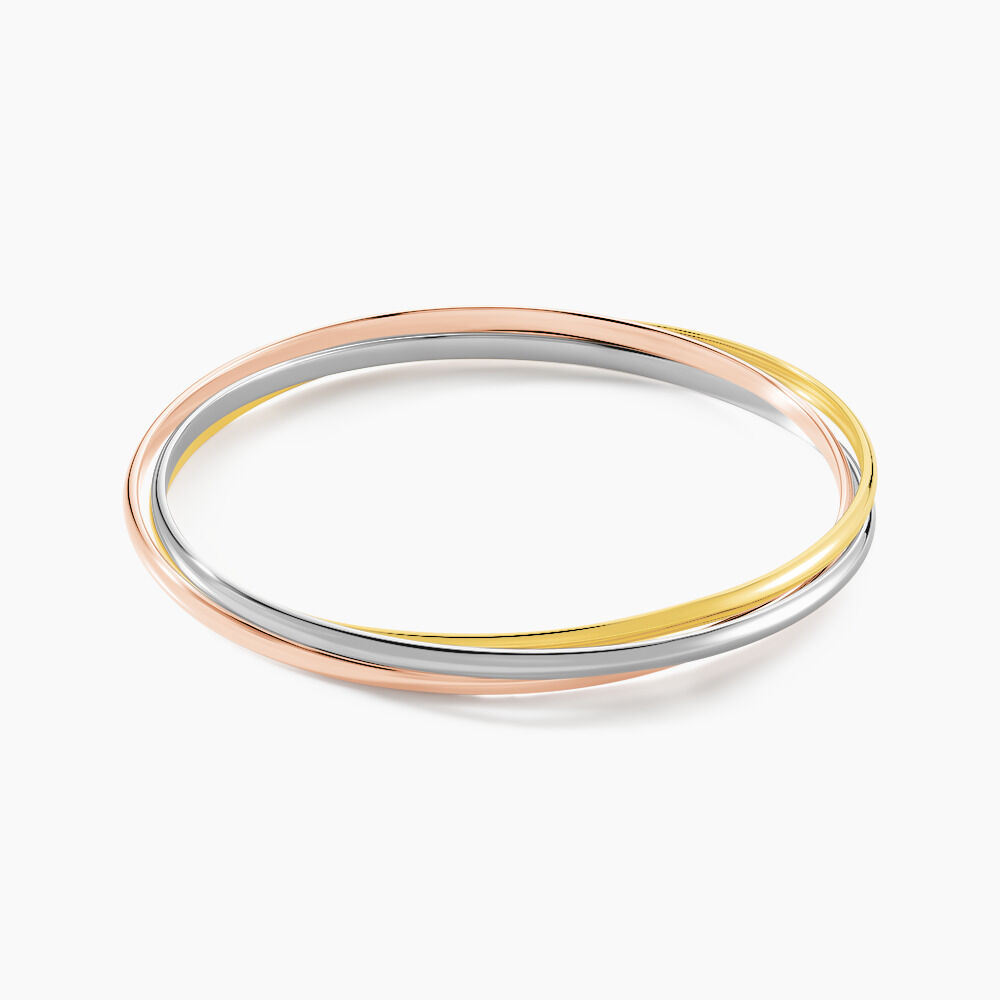 Bracelet Jonc Annie-france Plaqué Or Tricolore - Bracelets joncs Femme | Marc Orian