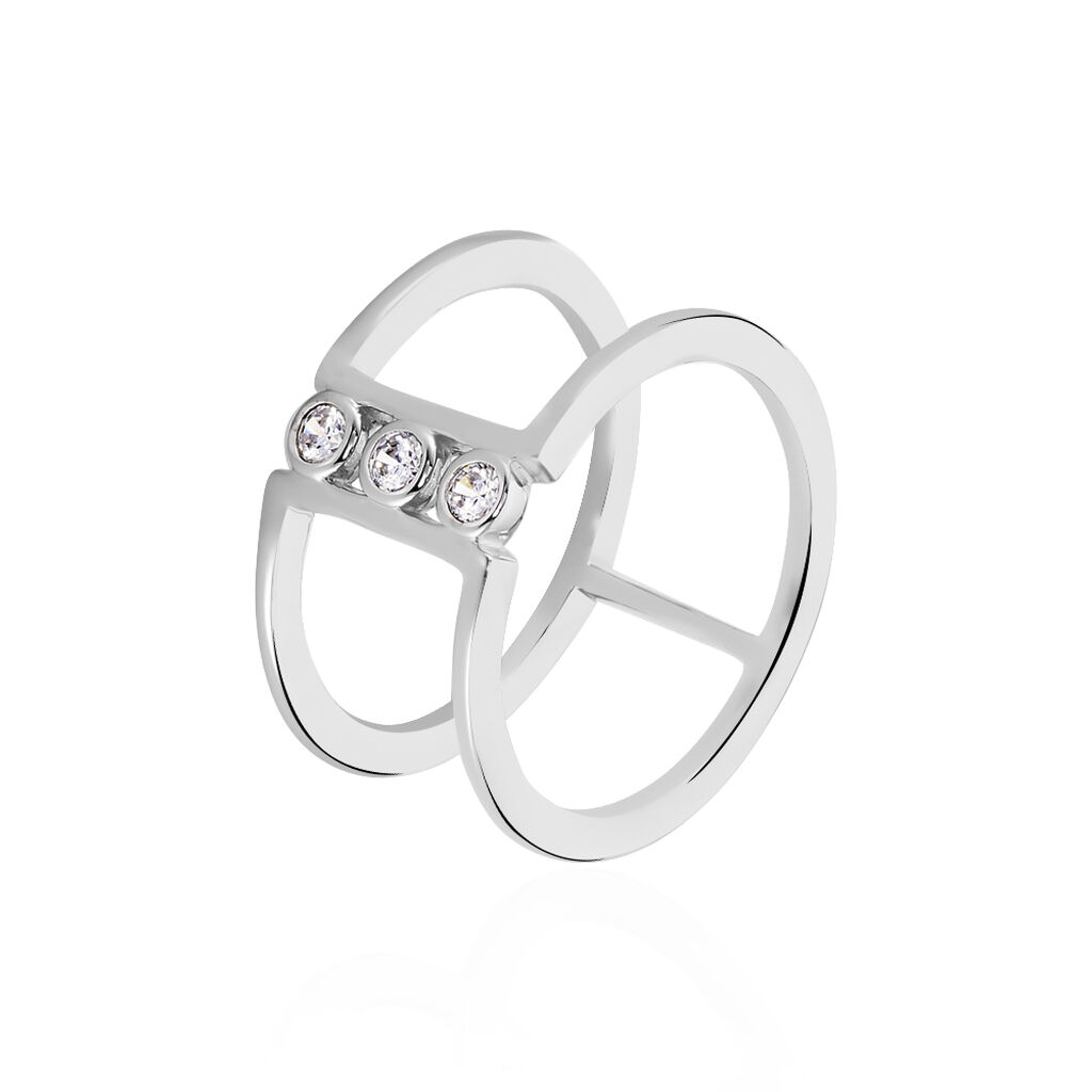 Bague Kanza Argent Blanc Oxyde De Zirconium - Bijoux fantaisie Femme | Marc Orian