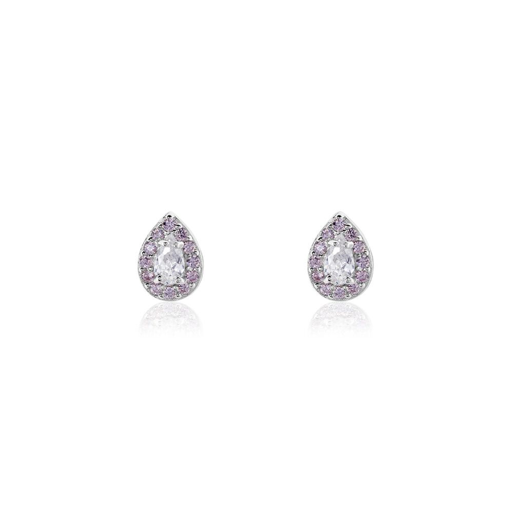 Boucles D'oreilles Puces Argent Blanc Tania Oxydes De Zirconium - Puces Femme | Marc Orian