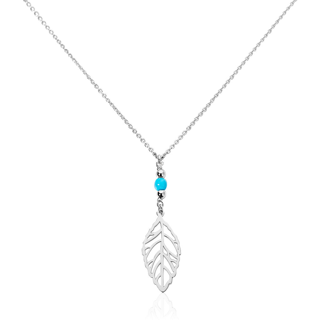 Collier Grethel Argent Blanc Turquoise - Colliers avec pierres Femme | Marc Orian