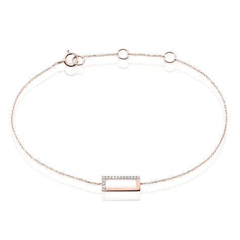 Bracelet Charlie Or Rose Diamant - Bracelets chaînes Femme | Marc Orian
