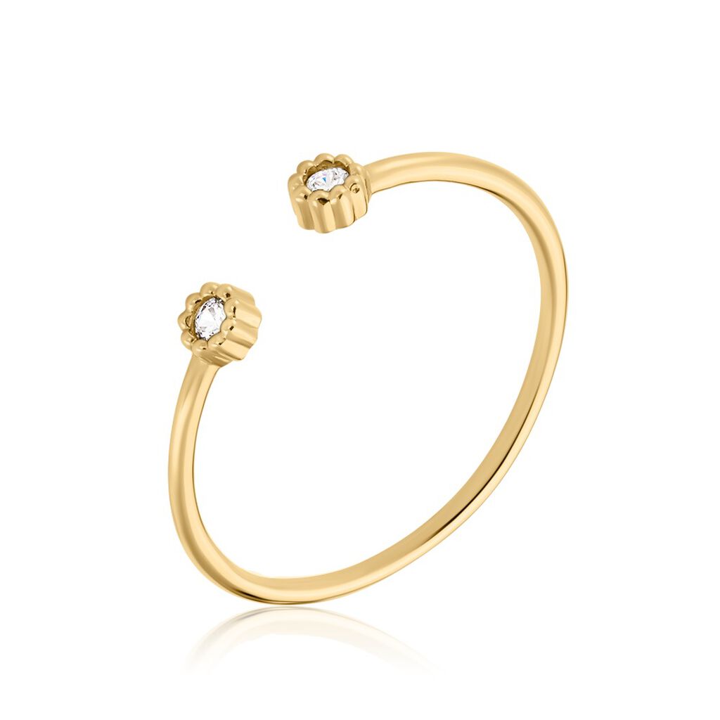 Bague éclat Perlé Plaqué Or Oxyde De Zirconium - Bagues avec pierre Femme | Marc Orian