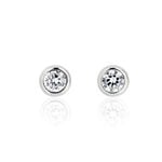 Boucles D'oreilles Puces Talya Argent Blanc Oxyde De Zirconium - Puces Femme | Marc Orian