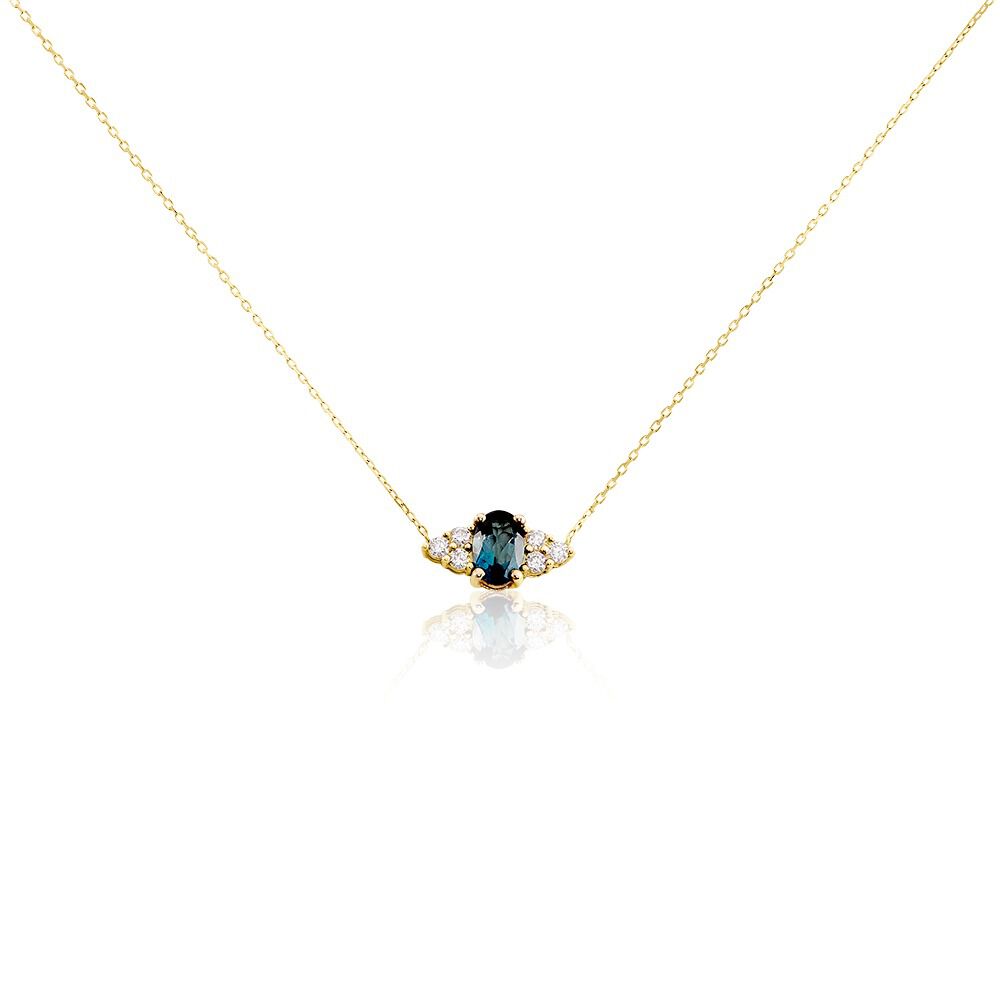 Collier Diapre Or Jaune Topaze Oxyde De Zirconium - Colliers avec pierres Femme | Marc Orian