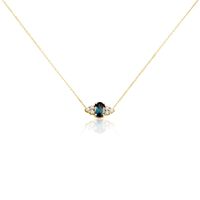 Collier Diapre Or Jaune Topaze Oxyde De Zirconium