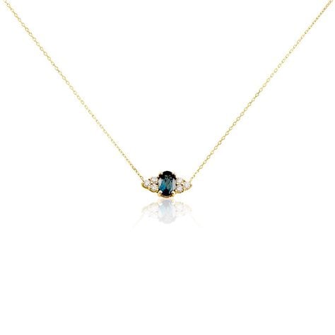 Collier Diapre Or Jaune Topaze Oxyde De Zirconium - Colliers avec pierres Femme | Marc Orian