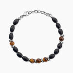 Bracelet Adiel Acier Blanc Onyx Labradorite - Bracelets cha&icirc;nes Homme | Marc Orian