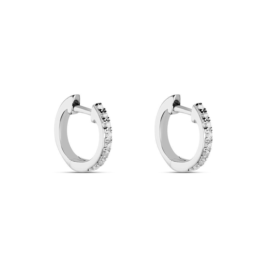Créoles Or Blanc Aryana Diamants - Boucles d'oreilles pierres précieuses Femme | Marc Orian