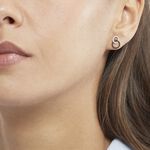 Boucles D'oreilles Puces Bella Or Blanc Diamant - Puces Femme | Marc Orian