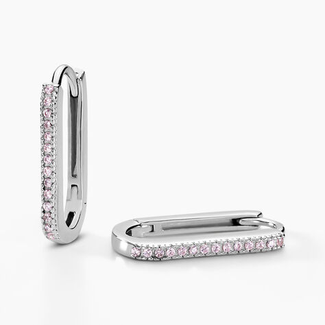 Créoles Lutetia Argent Blanc Oxyde De Zirconium - Créoles Femme | Marc Orian