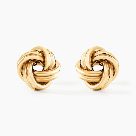 Boucles D'oreilles Puces Ilhame Nid Or Jaune - Puces Femme | Marc Orian