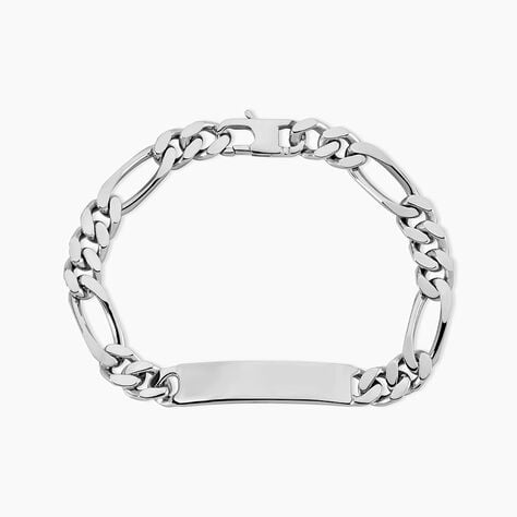Bracelet Identit&eacute; Argent Blanc Vivian - Gourmettes Homme | Marc Orian