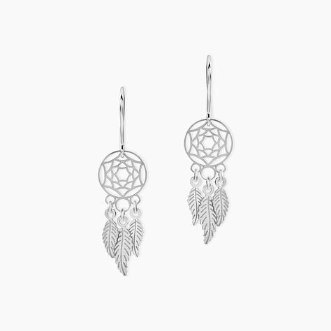 Boucles D'oreilles Pendantes Catchy Argent Blanc - Pendantes Femme | Marc Orian
