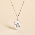 Pendentif Ange Nuage Or Blanc - M&eacute;dailles et m&eacute;daillons Famille | Marc Orian
