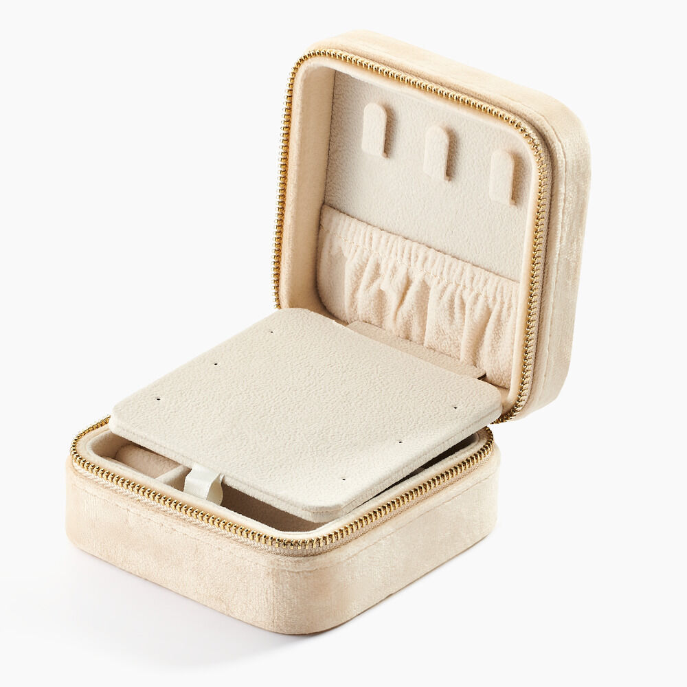 Boite &agrave; Bijou Tissu Beige - Id&eacute;es cadeaux Famille | Marc Orian