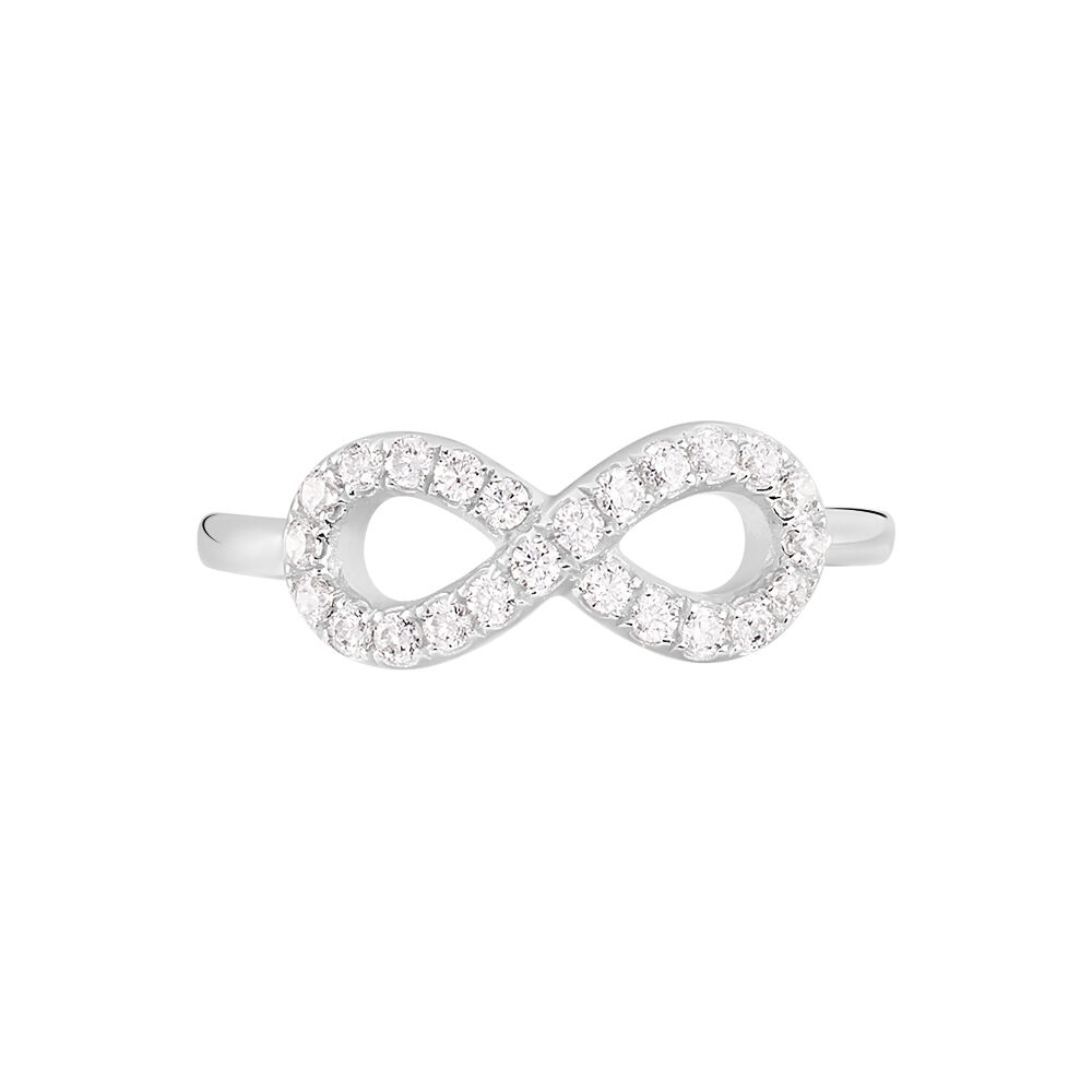Bague Davila Argent Blanc Oxyde De Zirconium - Bagues de promesse Femme | Marc Orian