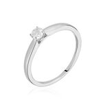 Bague Solitaire Or Blanc Flora Diamant - Solitaires Femme | Marc Orian