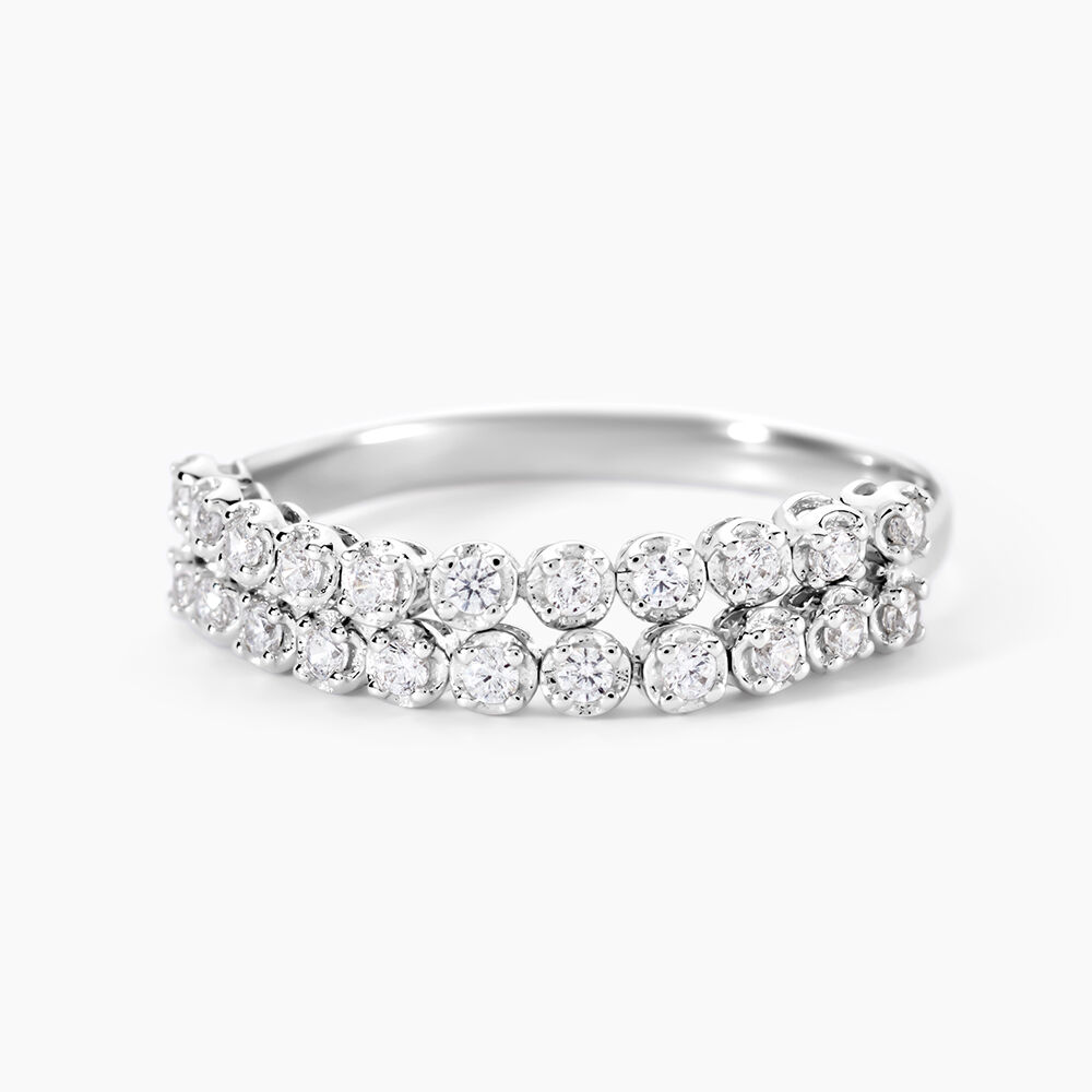 Bague Lexane Argent Blanc Oxyde De Zirconium - Bijoux fantaisie Femme | Marc Orian