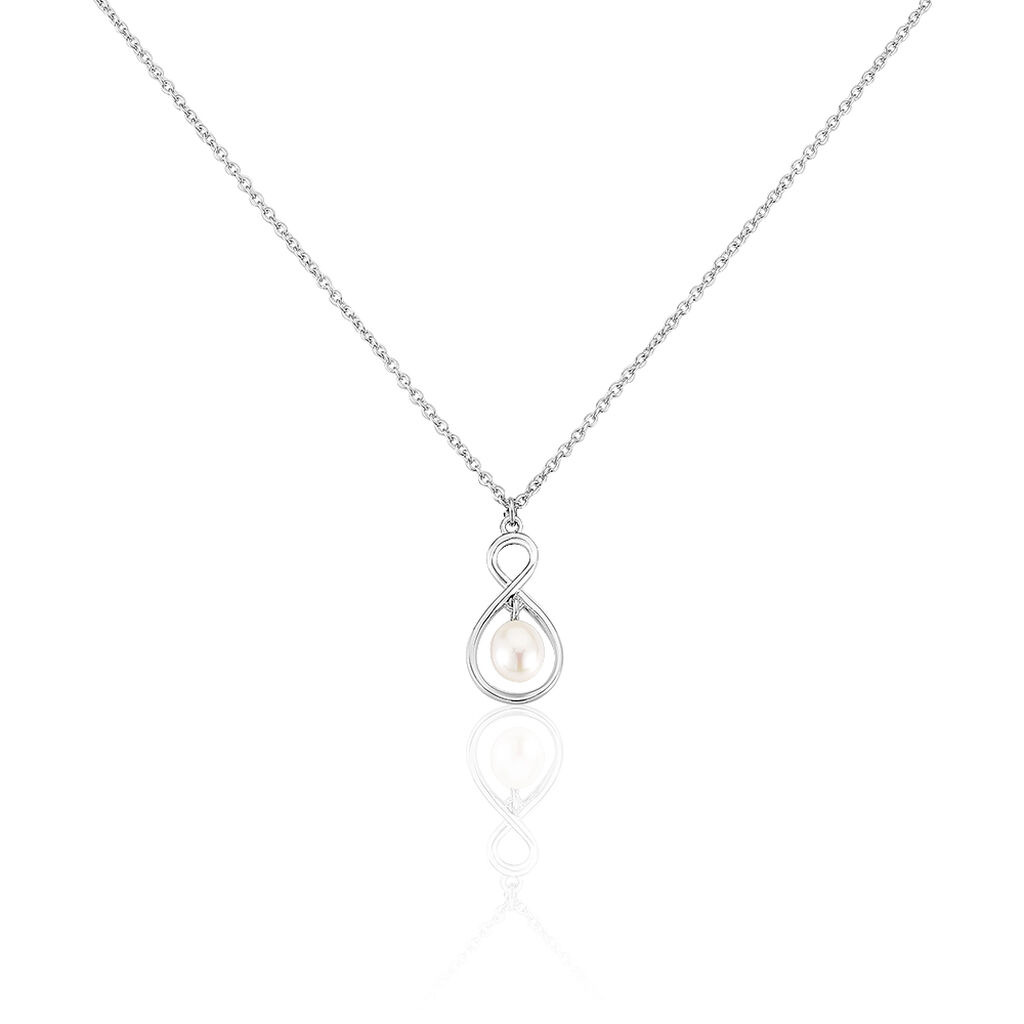 Collier Walae Argent Blanc Perle De Culture - Colliers avec pierres Femme | Marc Orian