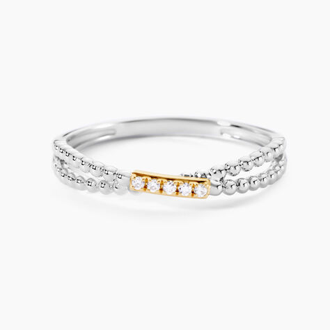 Bague Or Jaune Argent Blanc Oxyde De Zirconium - Bagues avec pierre Femme | Marc Orian