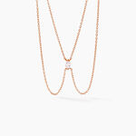 Collier Navette Argent Rose Oxyde De Zirconium - Colliers avec pierres Femme | Marc Orian