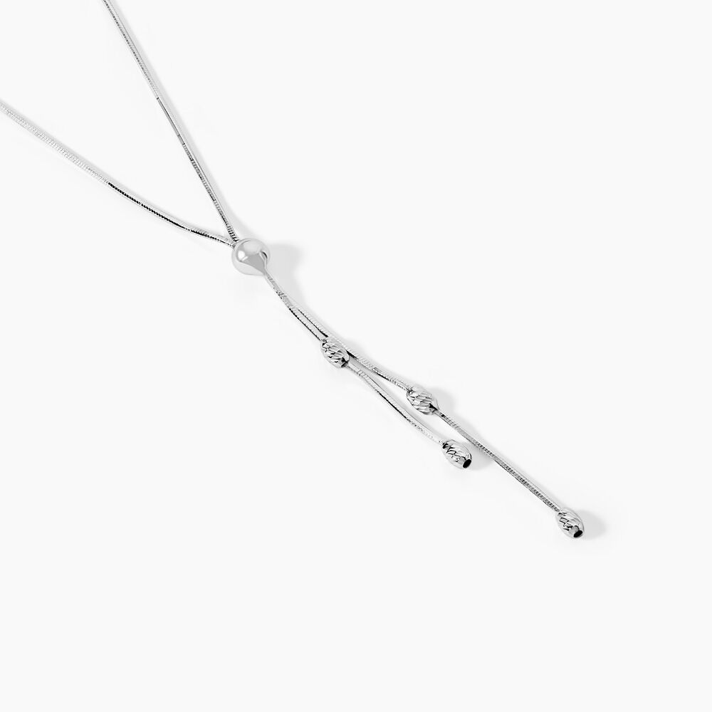 Collier Linda Argent Blanc - Colliers fantaisie Femme | Marc Orian