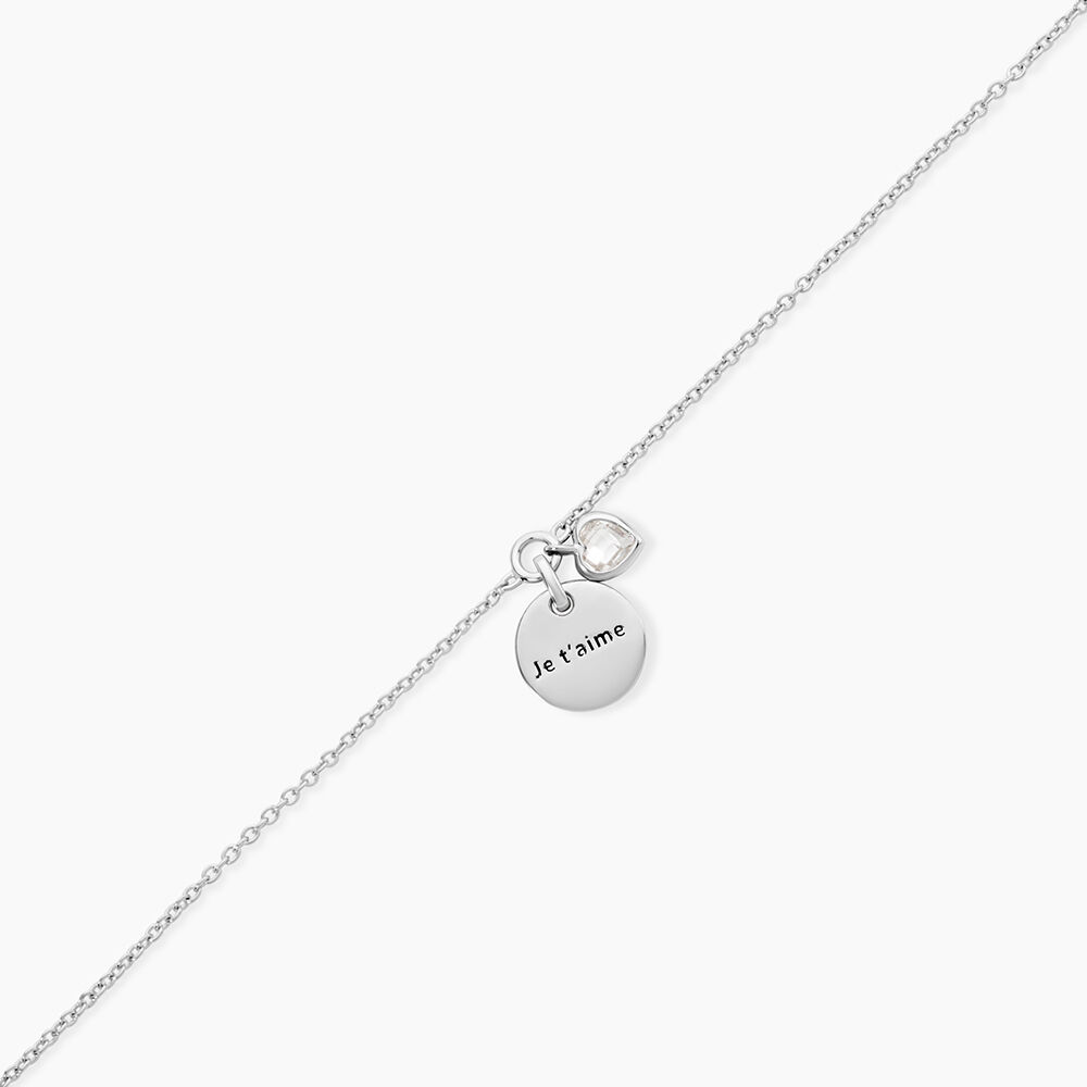 Bracelet Nikoline Argent Blanc Oxyde De Zirconium - Bracelets Medailles Femme | Marc Orian
