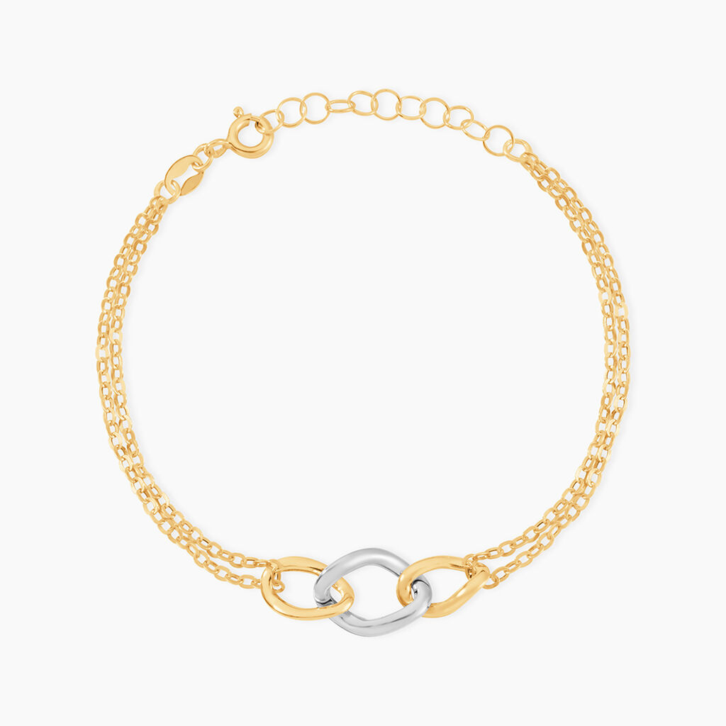 Bracelet Or Bicolore Quintilius - Bracelets cha&icirc;nes Femme | Marc Orian