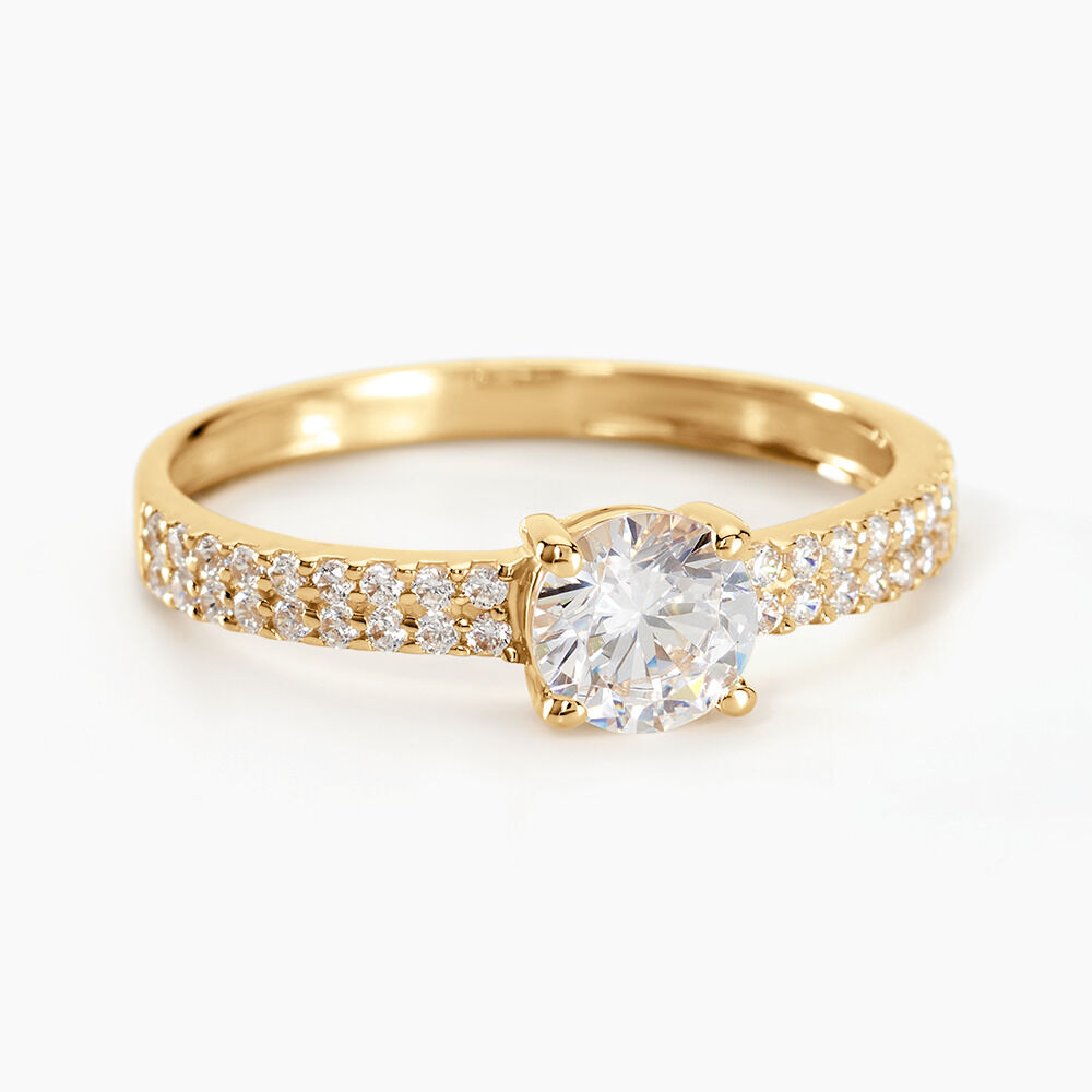 Bague Solitaire Dayna Or Jaune Oxyde De Zirconium - Solitaires Femme | Marc Orian
